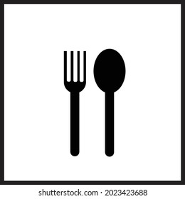 Spoon and fork symbol high resolution