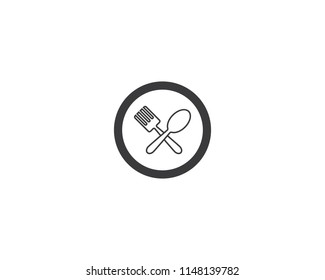 Spoon and fork symbol illustration