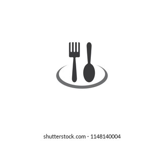 Spoon and fork symbol illustration