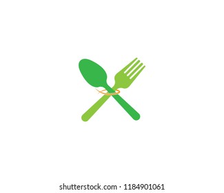 Spoon and fork symbol illustration