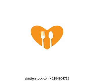 Spoon and fork symbol illustration
