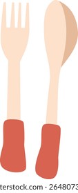 Spoon with fork tableware vector illustration