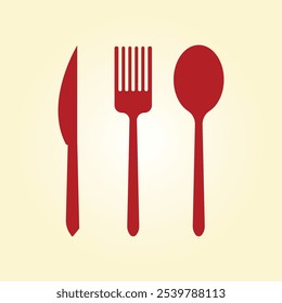 Spoon and fork trendy artwork cute abstract vector illustration colorful practical design.eps