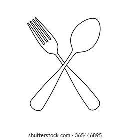 Spoon and fork vector