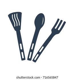 spoon and fork vector concept - vector illustration template