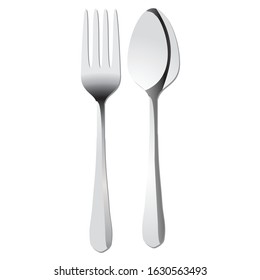 Spoon and Fork vector. EPS.file