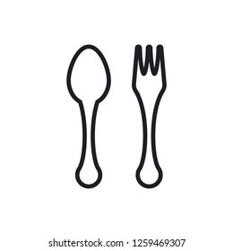 spoon and fork vector icon