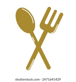 spoon and fork vector icon and logo