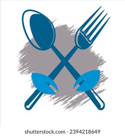 Spoon and fork vector illustration