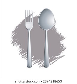 Spoon and fork vector illustration