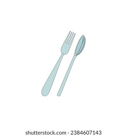 spoon and fork vector type icon