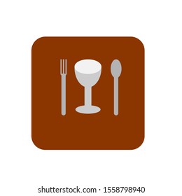 spoon fork and wine glass vector