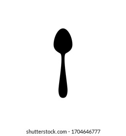 Spoon glyph icon and cutlery concept
