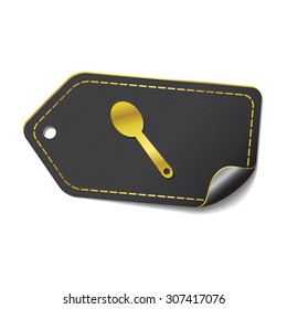 Spoon golden Vector Icon Design