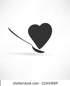 Spoon and heart icon