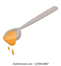 Spoon of honey icon. Isometric of spoon of honey vector icon for web design isolated on white background