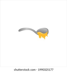 spoon with honey logo illustration 