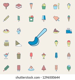 spoon for ice cream colored dusk style icon. Ice cream icons universal set for web and mobile
