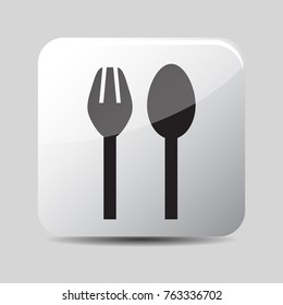 spoon icon 3d, for Internet icon and application icon. Vector eps 10.