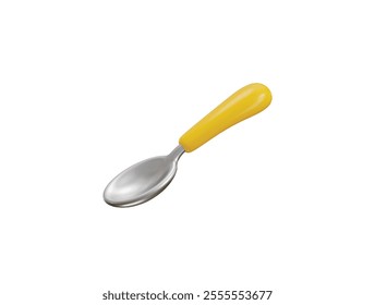 Spoon icon 3d render concept of restaurant serving equipment icon vector illustration