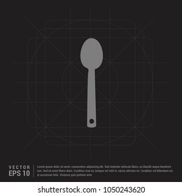 spoon icon - Black Creative Background