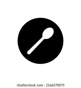 Spoon icon in black round