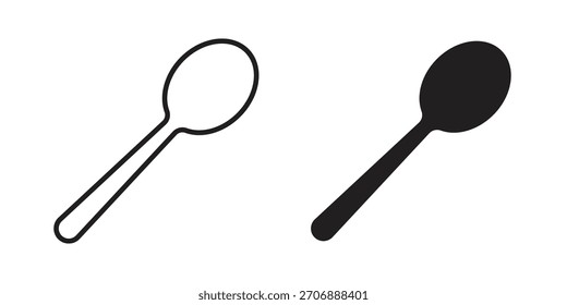 Coleção de ícones de colher. ícones simples modernos para a Web