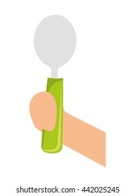 spoon icon. Cutlery design. vector graphic