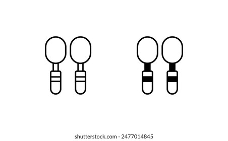 Spoon icon design with white background stock illustration