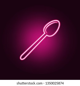 a spoon icon. Elements of kitchen tools in neon style icons. Simple icon for websites, web design, mobile app, info graphics