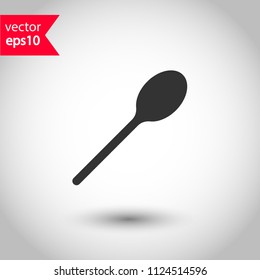 Spoon icon. EPS 10 vector flat sign. Studio background.