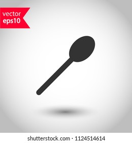 Spoon icon. EPS 10 vector flat sign. Studio background.