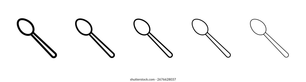 Ícone de colher preenchido conceito de sinal plano para web design.