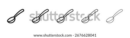 Spoon icon filled flat sign concept for web design.