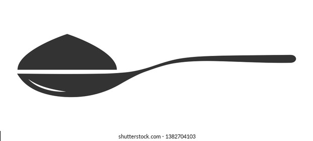 Spoon icon, flat icon for design and decoration.