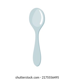 Spoon icon in flat style isolated on white background.