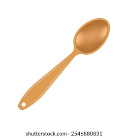 Spoon icon in flat style. Teaspoon vector illustration on isolated background. Tablespoon sign business concept.