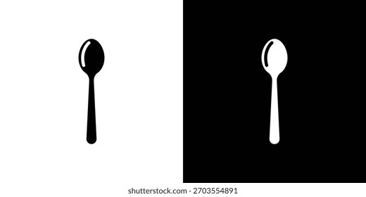 Ícone de colher ilustração doodle. Conjunto de vetores de ilustração plana