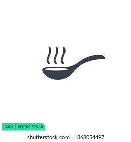 spoon icon illustration simple design element vector logo template