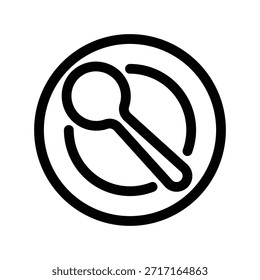 Plantilla de diseño de Vector de ilustración de icono de cuchara