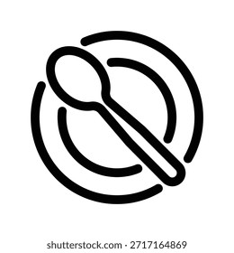 Plantilla de diseño de Vector de ilustración de icono de cuchara