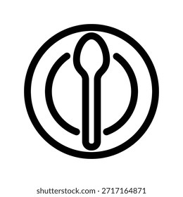 Plantilla de diseño de Vector de ilustración de icono de cuchara