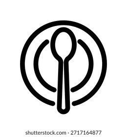 Plantilla de diseño de Vector de ilustración de icono de cuchara