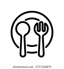Plantilla de diseño de Vector de ilustración de icono de cuchara
