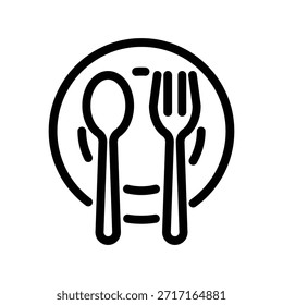 Plantilla de diseño de Vector de ilustración de icono de cuchara