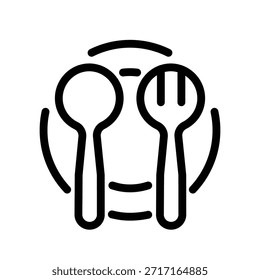 Plantilla de diseño de Vector de ilustración de icono de cuchara