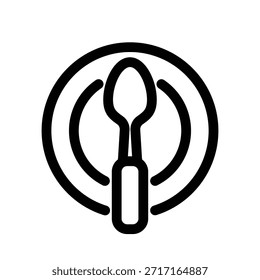 Plantilla de diseño de Vector de ilustración de icono de cuchara