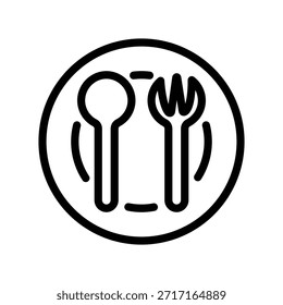 Plantilla de diseño de Vector de ilustración de icono de cuchara