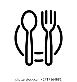 Plantilla de diseño de Vector de ilustración de icono de cuchara