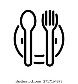 Plantilla de diseño de Vector de ilustración de icono de cuchara